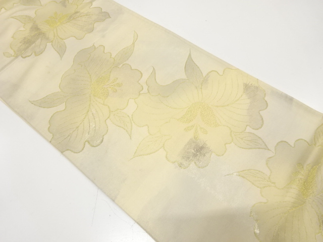 JAPANESE KIMONO / ANTIQUE FUKURO OBI / SILK / WOVEN ORCHID